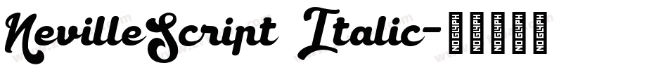 NevilleScript Italic字体转换
